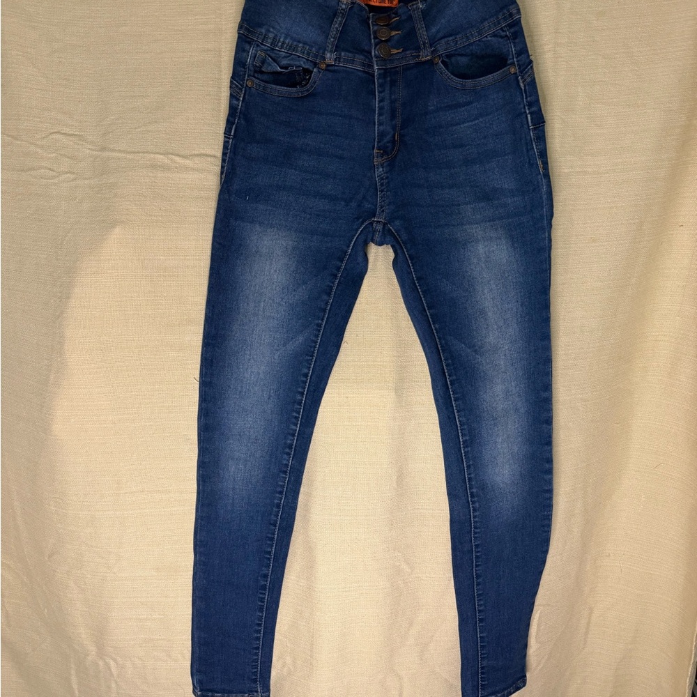 Wax Jean Woman's Deep Blue Skinny Jeans